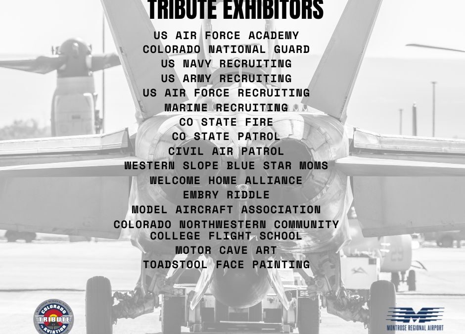 Photo of jet with exhibitors list which is also in body of post